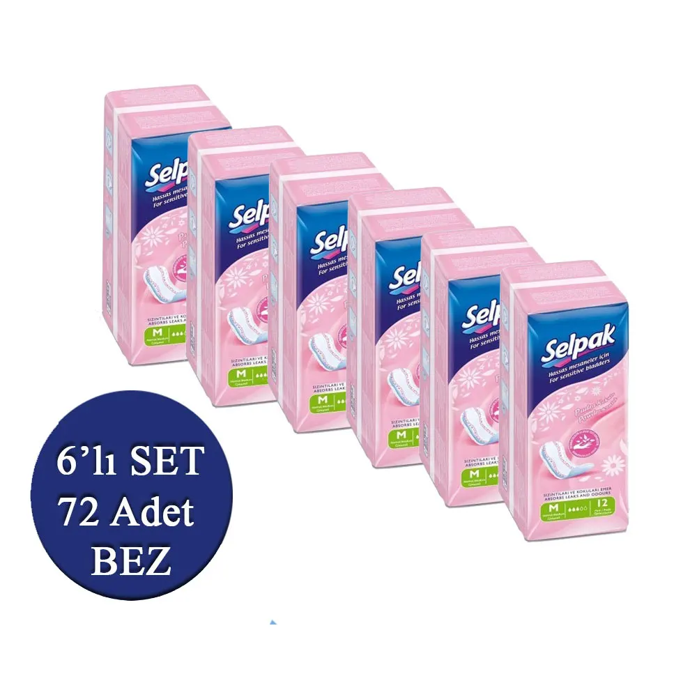 

Selpak Women Bladder Pad Medium Powder Scented 72 Pcs