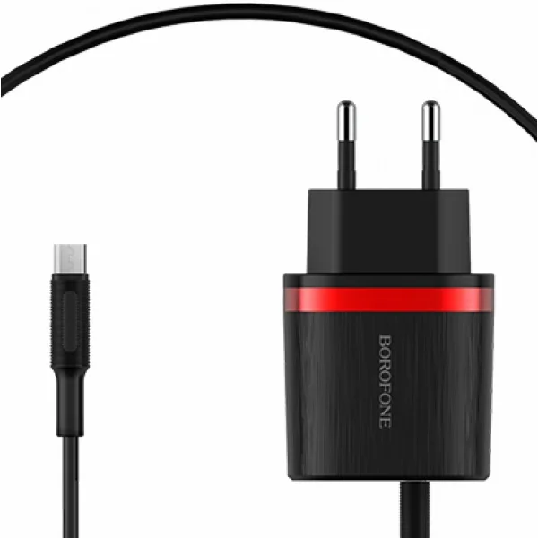 Сетевое зарядное устройство Borofone BA7A Micro Usb Charger(Черный