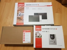 Kit de intercomunicador de vídeo IP, interfono multilingüe que incluye VTO2202F-P, VTH2421FW-P y conmutador PoE, firmware SIP