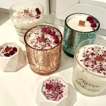 Candles Wick Wooden Sustainer 6mm 8mm 50pcs with Tab for Supply Soy-Parffin-Wax 13mm