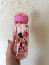 450ml de dibujos animados de Disney Mickey mouse, niños de plástico de taza paja los estudiantes agua potable chico botella a prueba de fugas nuevo