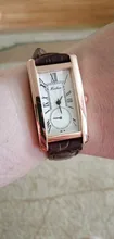 Reloj de moda para mujer, pulsera rectangular de cuero, de cuarzo, informal, sencillo, blanco, regalo