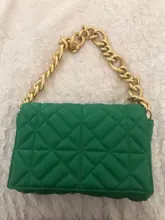 Bolso de compras de cuero para mujer, exquisito bolso de compras Retro e informal, bolsos grandes de hombro, cadena de Color sólido, 2021