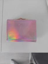 LIMIT-cartera de lujo de cuero PU para mujer, Mini billetera láser de lujo para chicas, tarjetero, monedero, embrague, 500