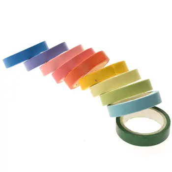

NEW arrive 10 x Washi Tape Set Masking Tape Scrapbook candy color Decorative Paper Adhesive Sticker DIY hot sale dropshipping