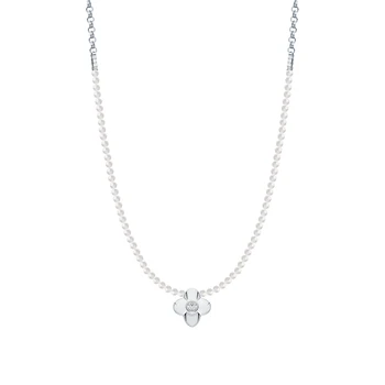 

Silver necklace with cubic zirconia and moonstones sunlight sample 925