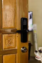 Cerradura intelige X5 impermeable Tuya biométrico de huellas dactilares de seguridad inteligente WiFi inteligente APP contraseña cerradura electrónica