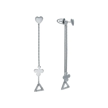 

Silver earrings with cubic zirconia sunlight sample 925