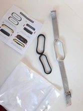 Correa de Metal para Xiaomi Mi Band 4 3 5, repuesto de pulsera de acero inoxidable sin tornillo
