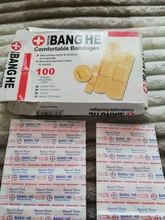 100 unids/pack impermeable adhesiva herida parche médico Anti-bacterias tirita vendas adhesivo de primeros auxilios Kit de suministros