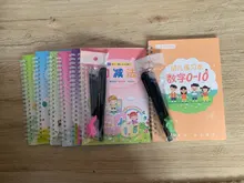 Nuevo 6 libros/set reutilizable niños cuaderno para caligrafía mano práctica de la escritura de libro para niños artística de bebé libro libros juguete