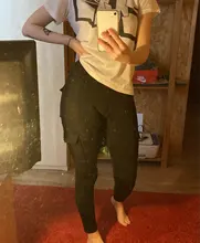 Ogilvy-mallas góticas de cintura alta para mujer, Leggings de realce, Sexy, con bolsillos, de poliéster, transpirables, mallas punk para fitness