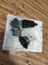 IEC320 C14 eléctrico CA zócalo 3 pin rojo LED 250V interruptor basculante 10A fusible mujer entrada macho conector de clavija 2 enchufe con pines de montaje