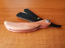 Shaving-Razor Hair-Cut Change-Blade Barber Redwood-Handle Mini Portable Mens Type
