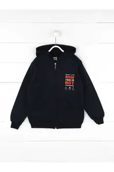 

Dark blue Winter Hooded Male Child Jacket