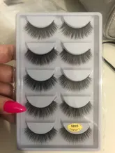 Pestañas postizas 3D de visón, pestañas largas y esponjosas hechas a mano, utensilios de maquillaje para ojos G806, 5 pares