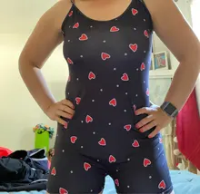 Monos sin mangas con cuello en V para mujer, trajes sexys de verano para mujer, body con corazón encantador 2021