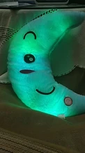 34CM Creative Toy Luminous Pillow Soft Stuffed Plush Glowing Colorful Stars Cushion Led