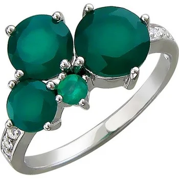 

Esthete ring with agate and cubic zirconia