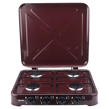 

Gas stove table ЯРОМИР ЯР-3014 with lid, 4-конфорочная