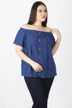 

Sans Textile Women Bone Shoulder Low-Cut Blouse 65 N16117