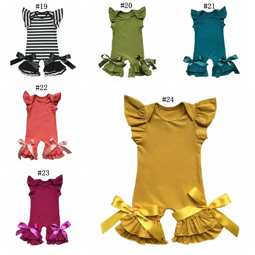 Bulk Patriotic Infant Clothes Newborn Clothing in 4th of July Baby gown Romper flutter sleeve capris leg baby romper jumpsuit