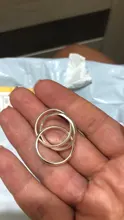 Tamaño 5-10 hermoso regalo de San Valentín joyería de anillo de plata de 3 círculo caliente lindo bastante de boda de moda de color de plata mujer