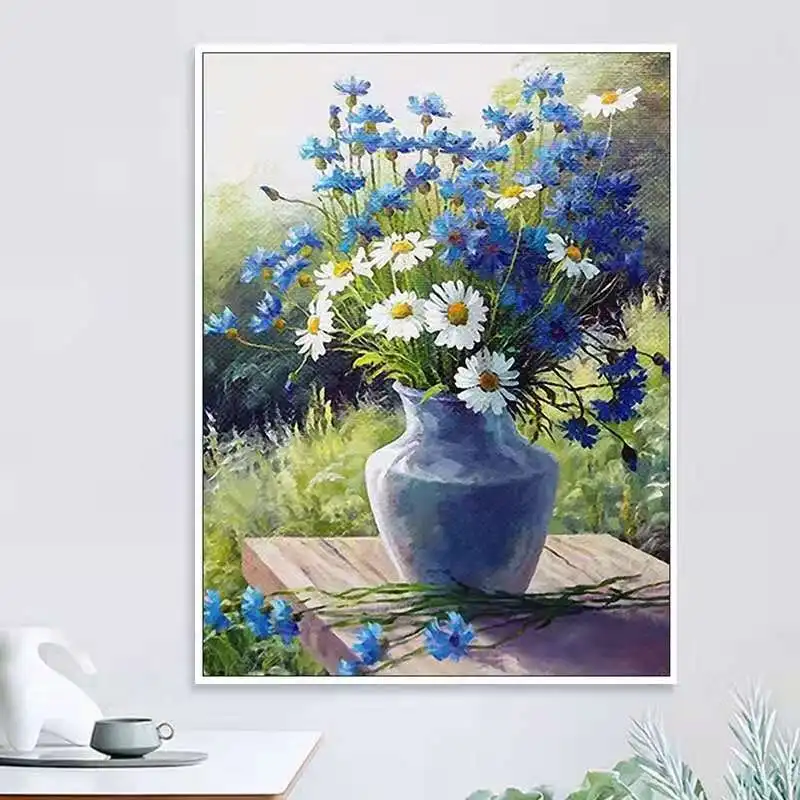 Daisy Flowers DIY Embroidery 11CT Cross Stitch Kits Needlework Craft Set Cotton Thread Home Decoration GIft PresentSale cross stitch kit,embroidery hoop,cross stitch tools