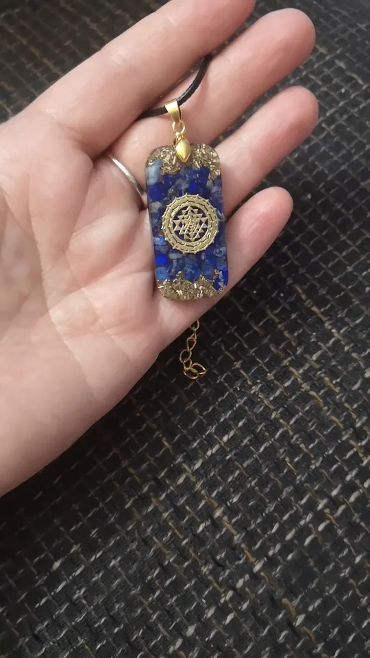 Beautiful Lapis Lazuli Orgonite Pendant photo review