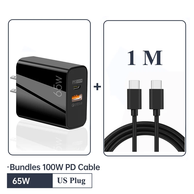 usb triple socket GaN 65W USB C Charger PD Quick Charge 4.0 3.0 Support PD3.0 USB C Type C Fast Phone Charger For iPhone 13 12 Pro Max Macbook air usb quick charge Chargers