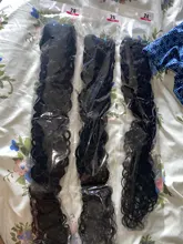 Extensiones con ondas al agua con cierre Maxine Remy extensiones de cabello humano con cierre 30 pulgadas 3 4 mechones con cierre de encaje 4x4