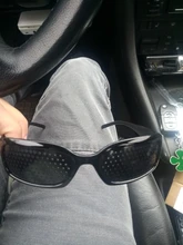 Gafas de protección ocular para el cuidado de la visión, lentes correctivos portátiles, mejorador estenopeic, agujero de Pin, antifatiga, color negro, 1 ud.