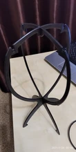 Alileader-soporte para pelucas de plástico para cabeza de maniquí peluca plegable soporte para pelucas