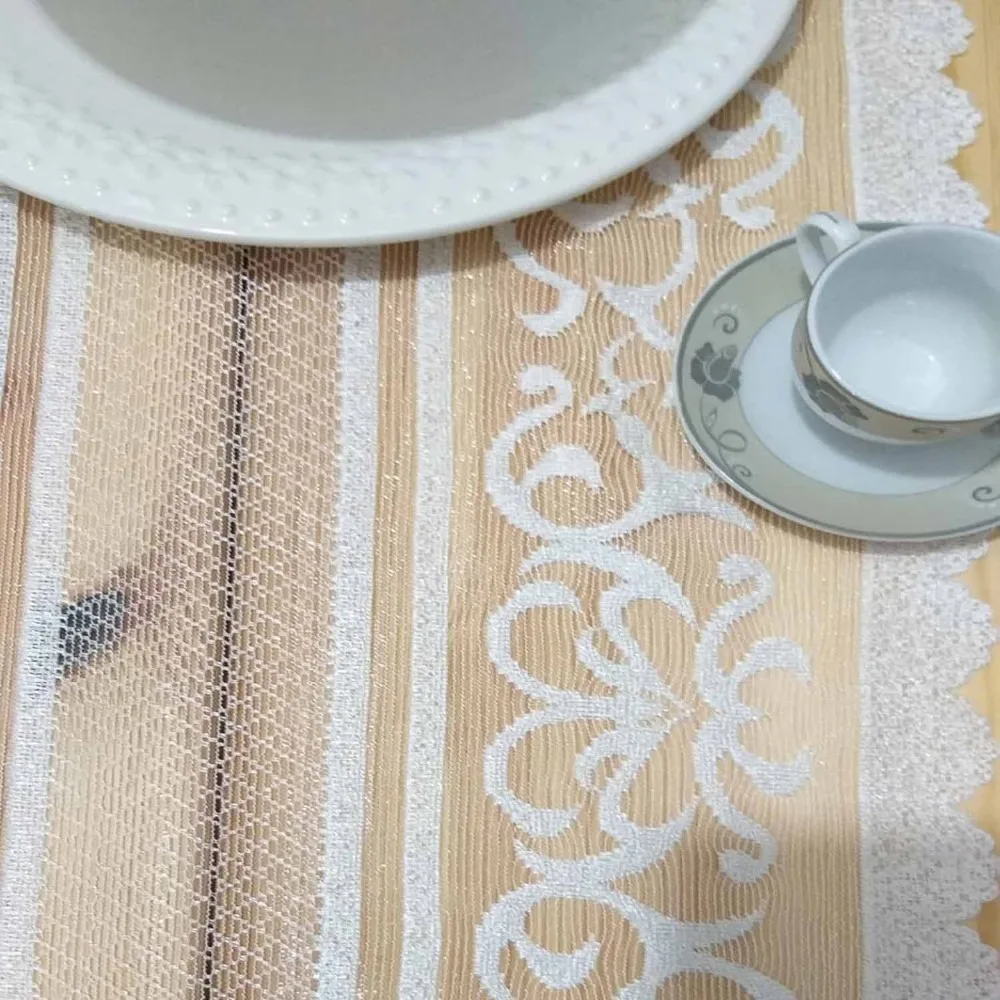 Белый кремовый Embrodery Тюль прямоугольная крышка стола для столовой небольшой кухонный стол бегун для свадьбы День рождения, детский душ