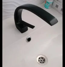 Tap Bathroom Faucet Crane Washbasin Black Curved-Basin Hot-Water-Mixer Chrome Bronze