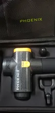 Phoenix-pistola de masaje de percusión a2, masajeador corporal eléctrico negro, terapia con 4 cabezales, MG55008