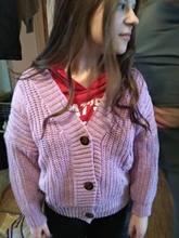 Suéter tejido para Otoño e Invierno para mujer, cárdigan informal de manga larga con botones, ropa cálida, 2021