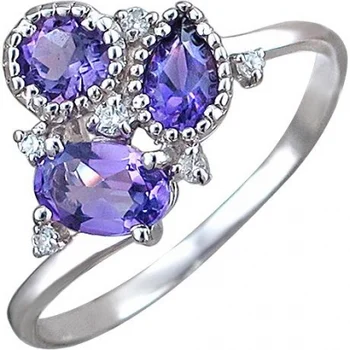 

Jewelry Tradition ring with amethyst and cubic zirconia
