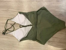 One-Piece Swimsuit Belt-Buckle Monokini Bandage Push-Up Sexy High-Waist Integrated