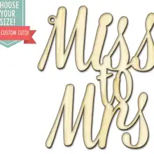 Miss to Mrs текст деревенский свадебный душ невесты, чтобы быть стул знак пользовательский размер Лазерная резка деревянный настенный Декор DCS0682