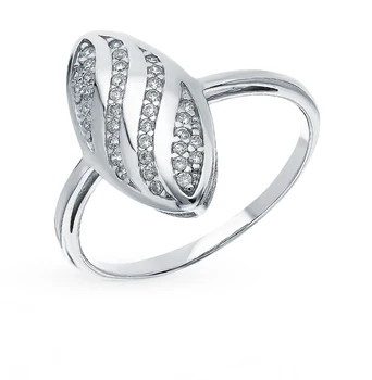 

Silver ring with cubic zirconia sunlight sample 925 test