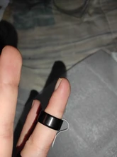 Anillo de titanio inoxidable para hombre y mujer, 8mm de ancho, negro, alta calidad, joyería de boda