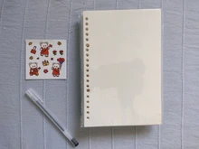 Sharkbang-recambio de cuaderno de hojas sueltas A5 B5, Papel de encuadernación en espiral, índice de Página interior, rejilla de puntos en blanco, papelería, 60 hojas