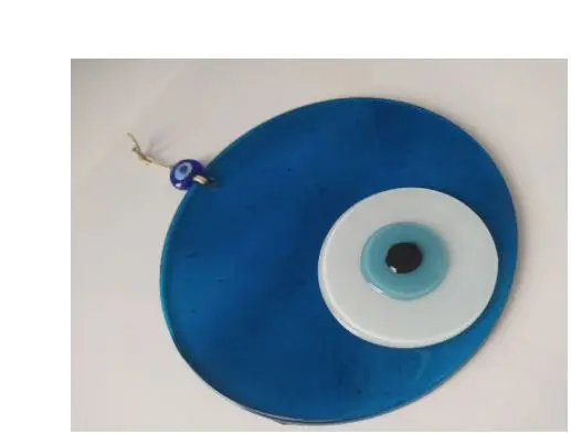 

Turquoise Big Evil Eye 20cm Boiled Glass Beads Ojo Turco Pendant Turkish Handmade Amulet Wall Hanging Boho Home Decor FREE SHİPP