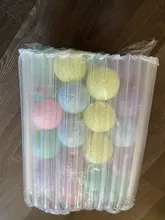 Garland-Lights String Fairy-Lights-Decoration Cotton-Ball Xmas Wedding-Party Holiday