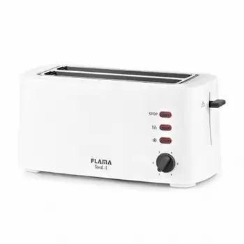 

BREAD TOASTER FLAME 948FL WHITE-1630W-2 SLOTS EXTRA LONG/WIDE-THERMOSTAT 6 POSITION-FUNCTIONS DEFROST/