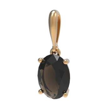 

Arina pendant in gold with rauchtopaz