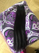 Ali Queen-extensiones de cabello humano brasileño liso, sin procesar, Color Natural, doble trama