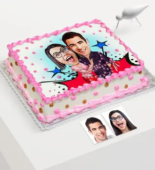 

Personalized Valentine Cartoon Printed Age Cake For Edible Sugar Paper-2