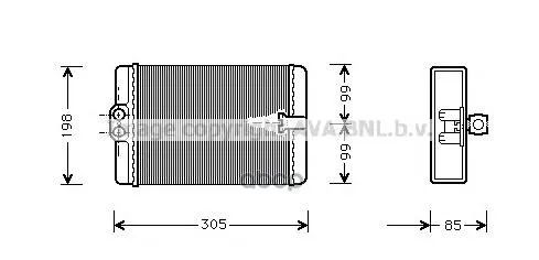 Ava Msa6250_радиатор Печки! Mb W210/S210 All 95 Ava Msa6250 Ava арт. MSA6250